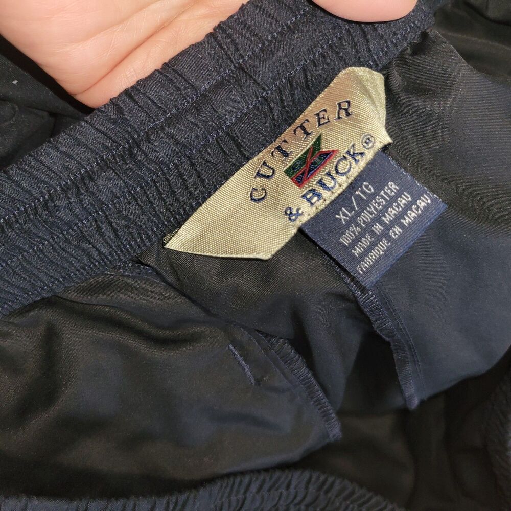 Cutter Buck MENS XL Navy Blue Athletic Pants With Elastic Waist And Hem Size